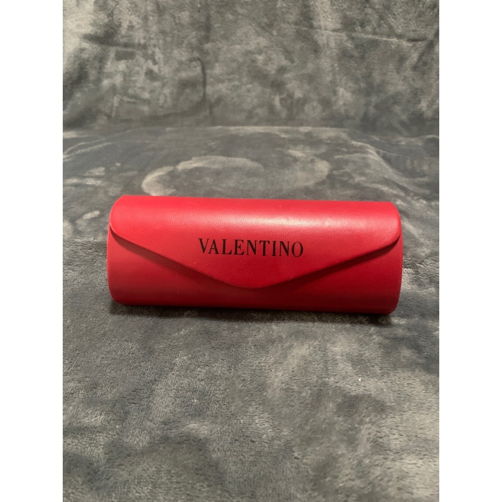 Valentino Sunglasses Case Only Hard Shell Red Logo Luxury Accessory